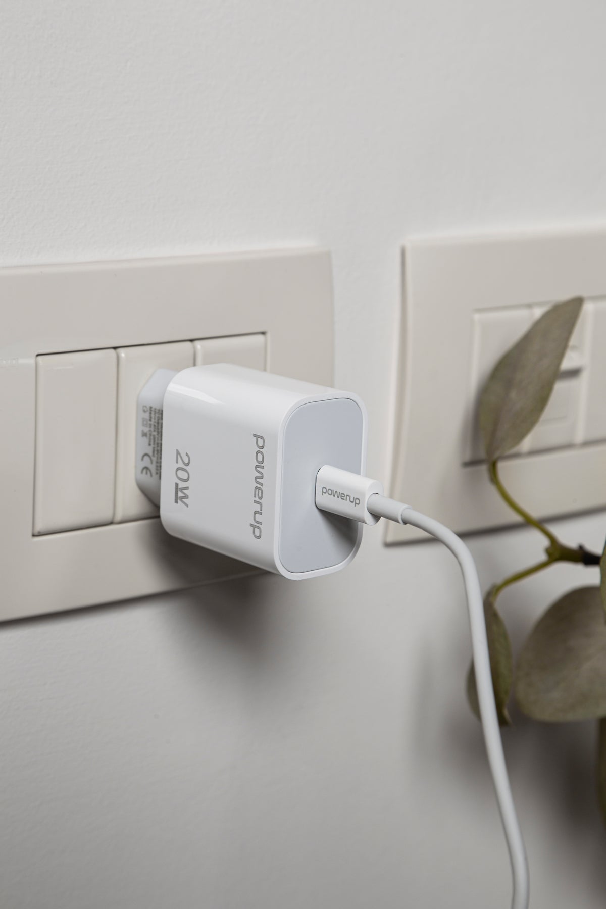 PowerUp P-20W-5 Charger with Usb-c To C Cable PD 20W
