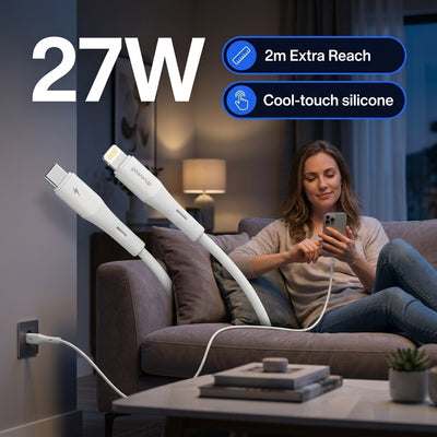 كابل SCL-4 من باور اب USB-C إلى لايتينج بطول 2 متر