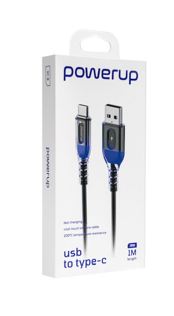 PowerUp ST-9 Usb-a To C Cable 18W 1M