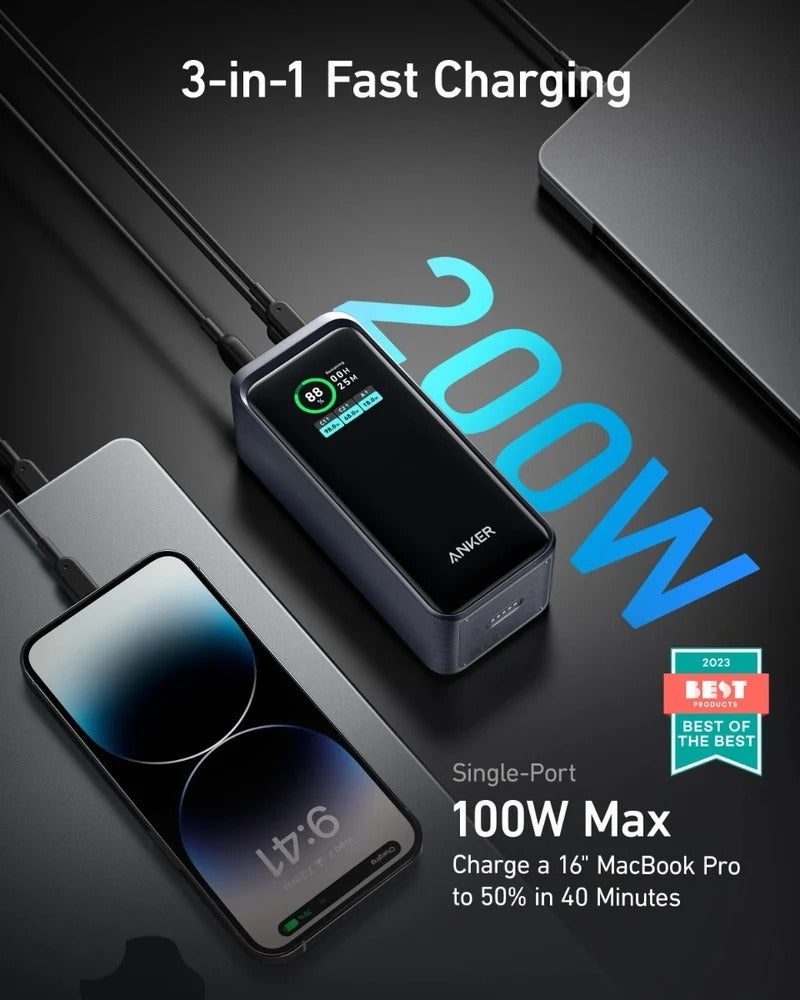 Anker Prime Power Bank 20,000 mAh Digital Display