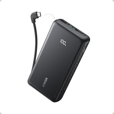 Anker Zolo 10,000 mAh Power Bank Built-In USB-C Cable 22.5W