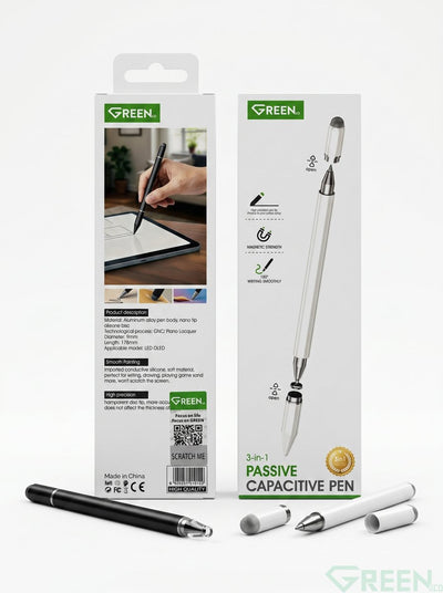 GREEN 3 IN 1 CAPACITIVE PEN