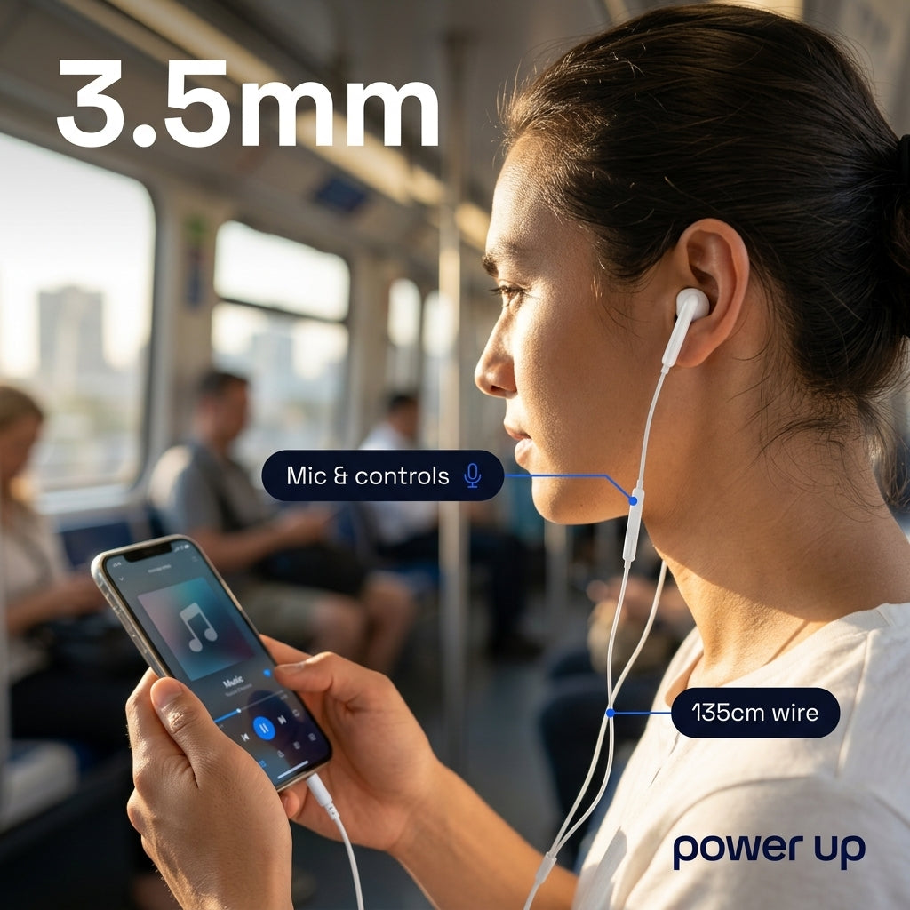 PowerUp x-300 W - Pure Sound Earphone With 3.5mm Connector