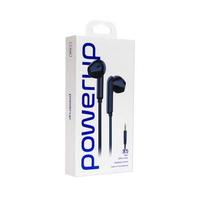 PowerUp X-600 B  - Pure Sound Earphone With 3.5mm Connector black