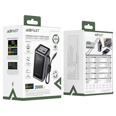 بنك طاقة سريع الشحن M33 PD100W بسعة 20000 مللي أمبير